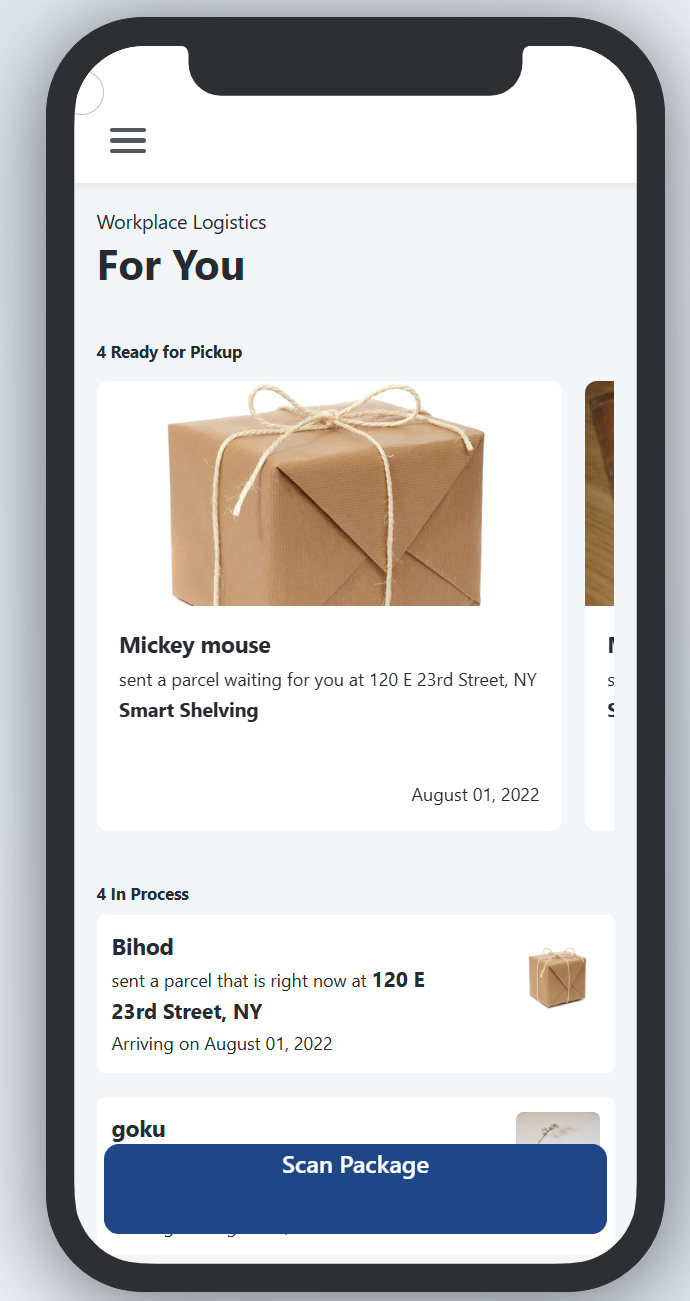 Appfuzion PackageTracker Customer and Courier App